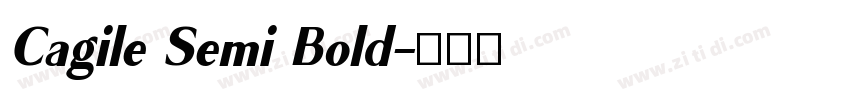Cagile Semi Bold字体转换